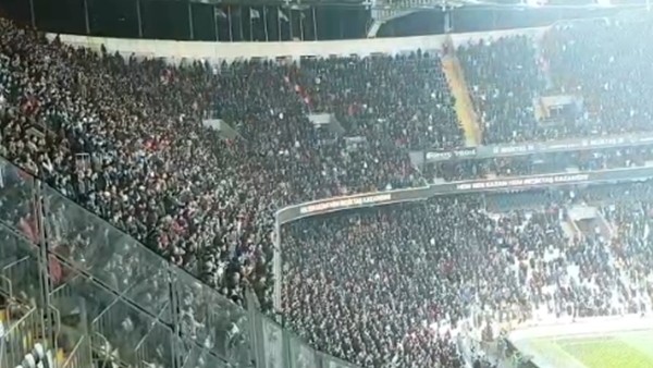Aboubakar'ın golünden sonra Beşiktaş taraftarı