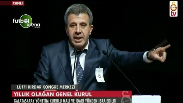 Galatasaray Genel Kurul'da Kadir Çetinçalı'dan Hakan Şükür'e destek