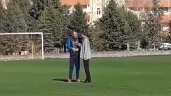 Erol Bedir ve Sergen Yalçın idman öncesi değerlendirme yaptı