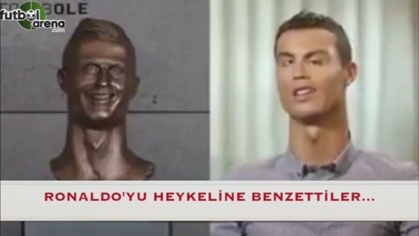 Cristiano Ronaldo'yu heykeline benzettiler