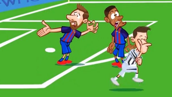 Juventus - Barcelona maçı animasyon film oldu