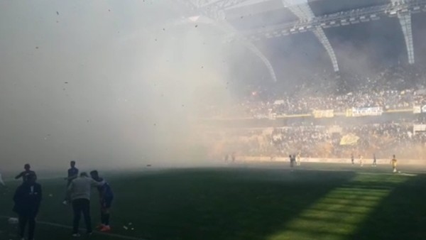 Kayseri Erciyesspor - Ankaragücü maçının durduğu an