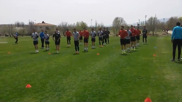 Samsunspor'dan senkronize antrenman