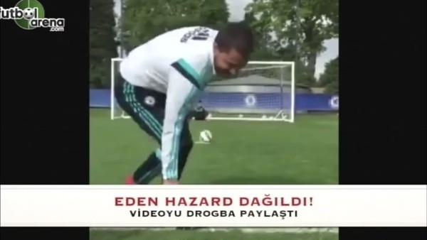 Eden Hazard antrenmanda dağıldı!