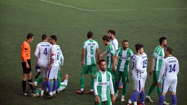 Ordu'da amatör maçta kavga