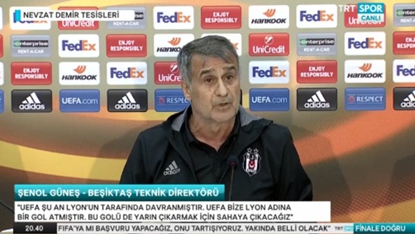 Şenol Güneş'ten UEFA'ya veryansın!