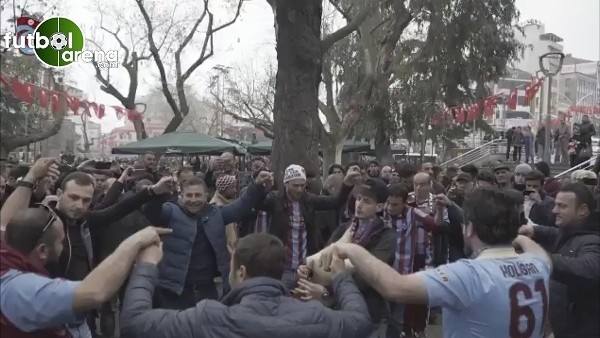Trabzon'da maç öncesi neşeli anlar