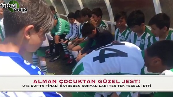 Konyalıları Alman çocuk teselli etti!