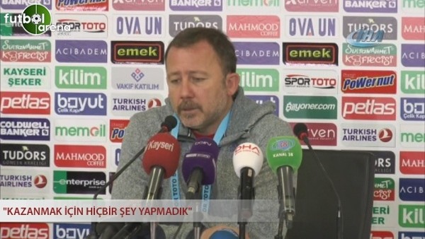 Sergen Yalçın: "Kazanmak için hiçbir şey yapmadık"