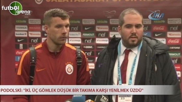 Podolski: "İki, üç gömlek düşük bir takıma karşı yenilmek üzdü"