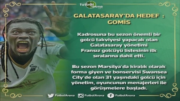 Galatasaray'da hedef Gomis
