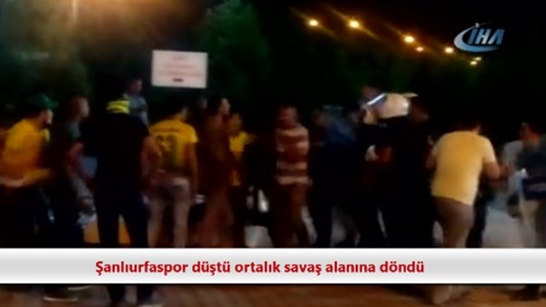 Şanlıurfaspor düştü ortalık savaş alanına döndü