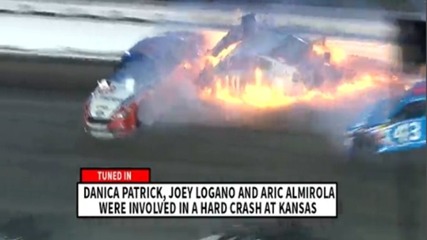 Nascar'da korkunç kaza!