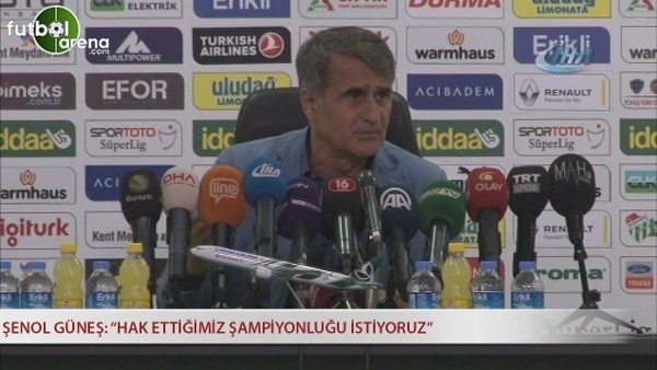 Şenol Güneş: ''Hak ettiğimiz şampiyonluğu istiyoruz''