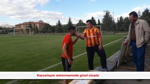 Kayserispor antrenmanında güzel sürpriz