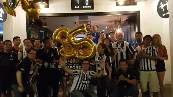 Juventuslu taraftarların şampiyonluk coşkusu