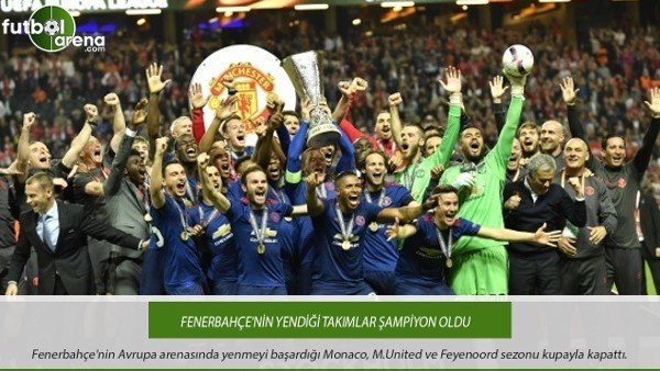 Fenerbahçe'nin yendiği takımlar şampiyon oldu