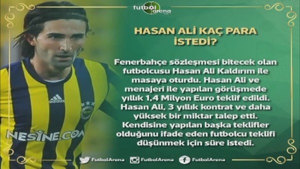 Hasan Ali Kaldırım kaç para istedi?
