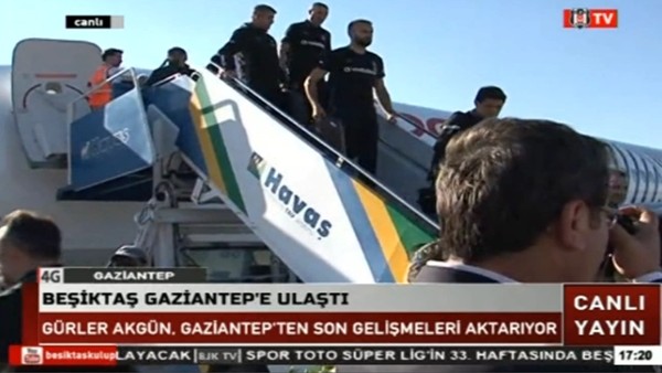 Beşiktaş, Gaziantep'te çiçeklerle karşılandı