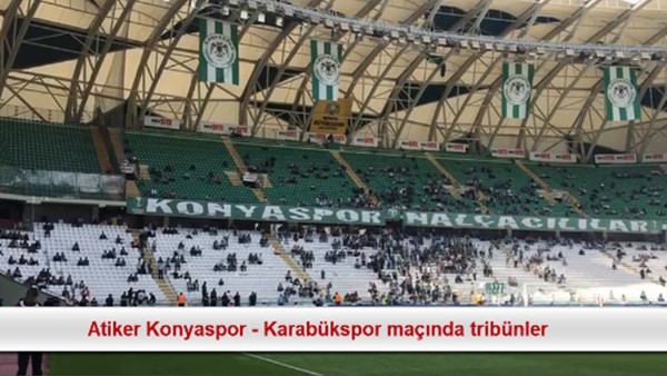 Atiker Konyaspor - Karabükspor maçında tribünler