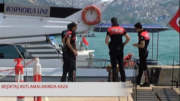 Beşiktaş kutlamalarında kaza