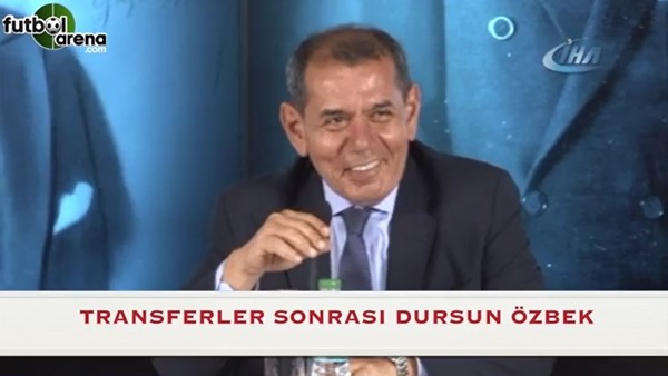 Dursun Özbek: "Ne oldu, soru yok mu? Hahaha"