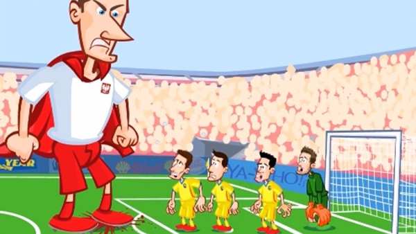  Lewandowski'nin performansı animasyon film oldu