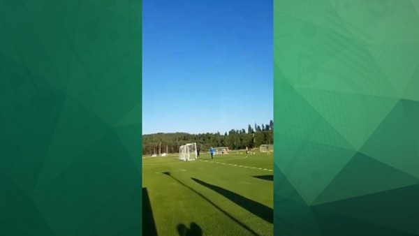 Fenerbahçe'nin antrenmanında drone ile tepeden çekim yapıldı
