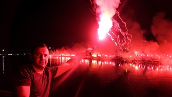 Samsunsporlu taraftarlardan dev 52. yıl kutlaması