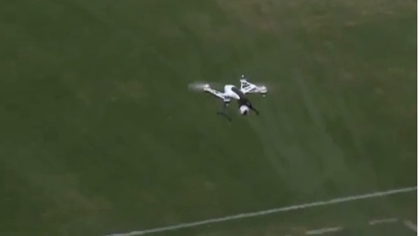 Maçı kayda alan drone böyle düşürüldü!