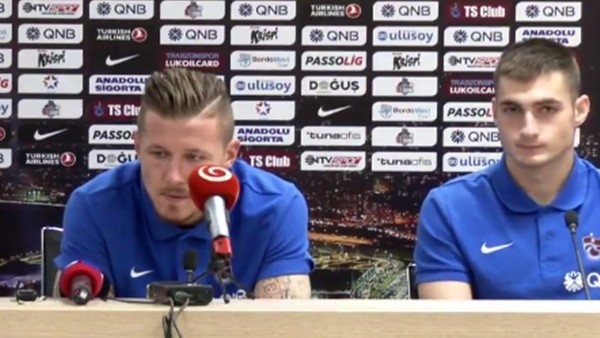 Trabzonsporlu Durica, Kucka ve Bero Basın toplantısı düzenledi