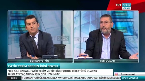 Cem Dizdar'dan Fatih Terim'e canlı yayında eleştiri! 