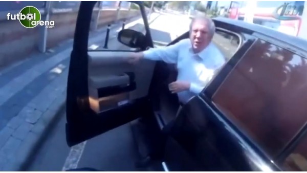 Aziz Yıldırım trafikte motorcuyla tartıştı