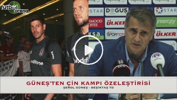 Şenol Güneş: ''Çin'e gitmemiz kayıp ama telafi edilebilir''