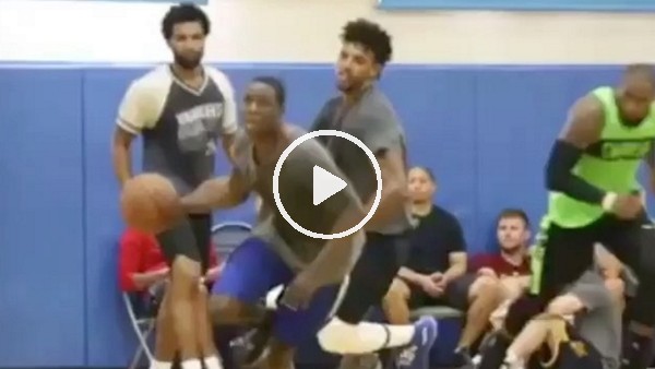 LeBron James, gençlerle hazırlık maçında!