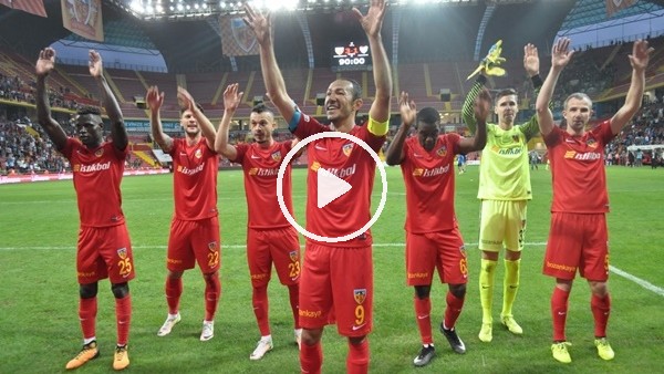 Kayserisporlu futbolcular galibiyeti böyle kutladı