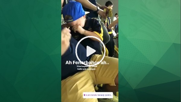 Fenerbahçeli minik taraftar 3. golde gözyaşlarını tutamadı