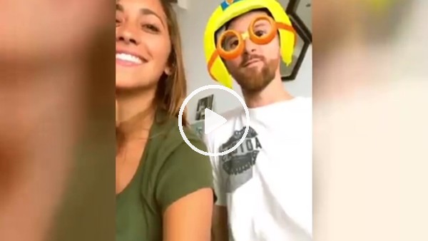 Messi ve eşinin eğlenceli anları