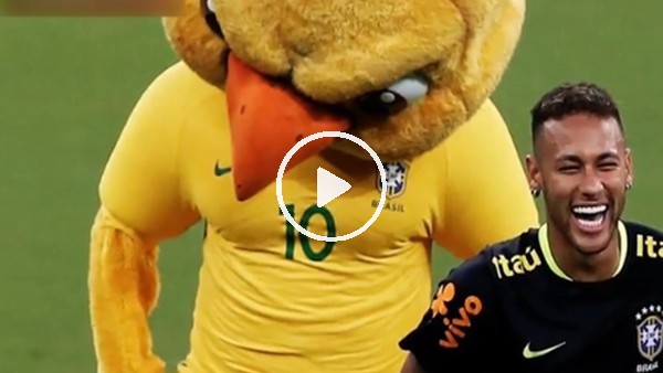 Coutinho ile Neymar maskotu şakaladılar!