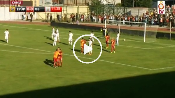 Galatasaraylı genç Recep'in Eyüpspor'a attığı gol