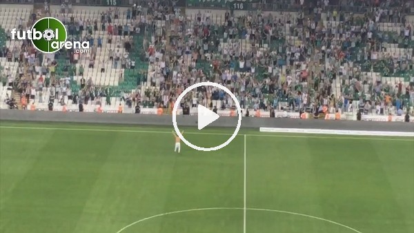 Bursaspor'da Yusuf Erdoğan'dan maç sonunda üçlü.