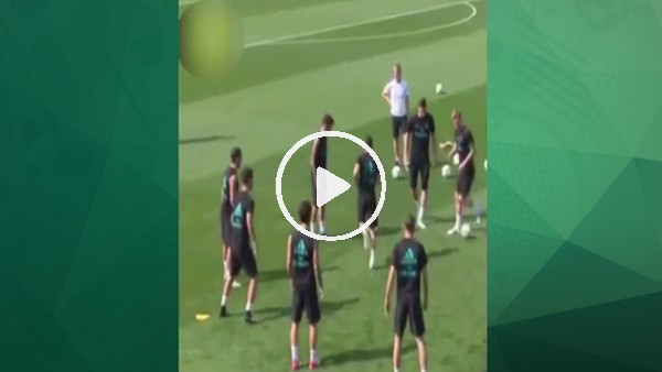 Real Madridli futbolcular antrenmanda şov yaptı