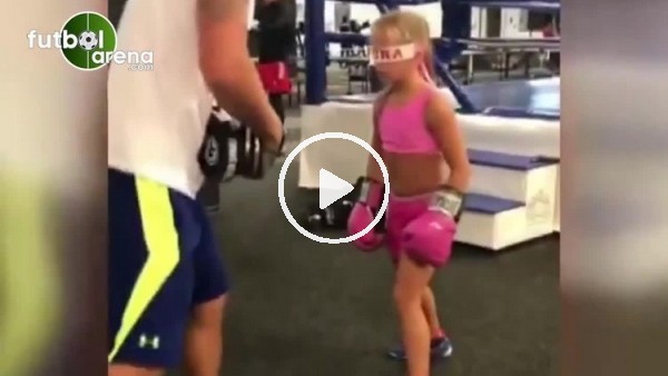 Boksör kız görenleri şaşırttı!