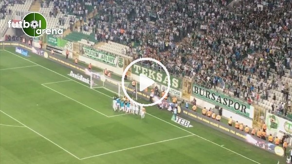 Bursaspor'un maç sonu sevinci