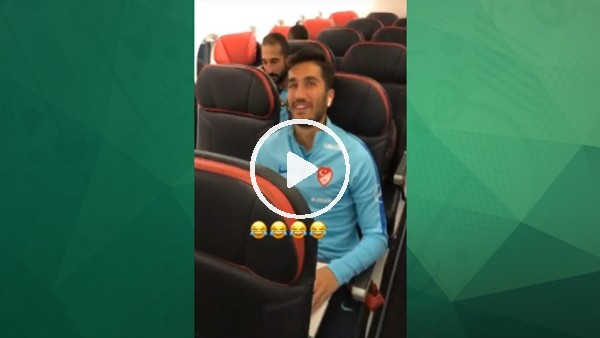 Milli Takım uçağında keyifli anlar