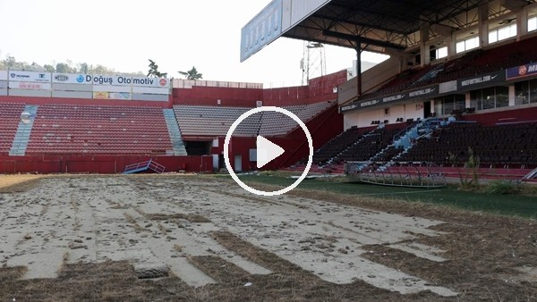 Hüseyin Avni Aker Stadı'nın son hali üzdü