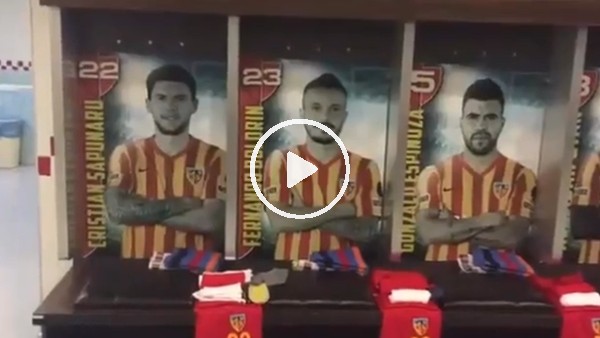 Konyaspor maçı öncesi Kayserispor'un soyunma odası hazır