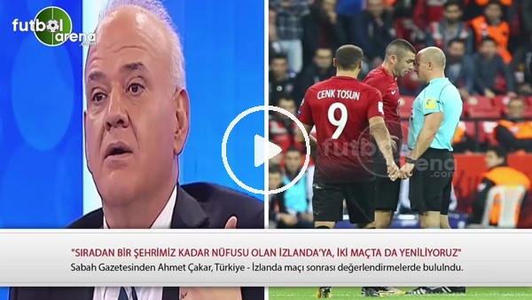 "Sıradan bir şehrimiz kadar nüfusu olan İzlanda'ya, iki maçta da yeniliyoruz"