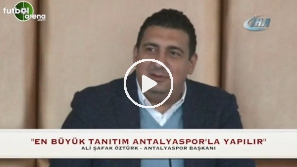 Ali Şafak Öztürk: "Türkiye'nin en fazla desteklemesi gereken takım Antalyaspor"
