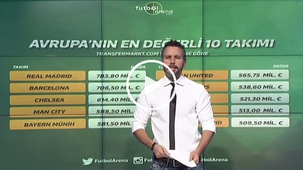 Avrupa'da en değerli 10 takım!